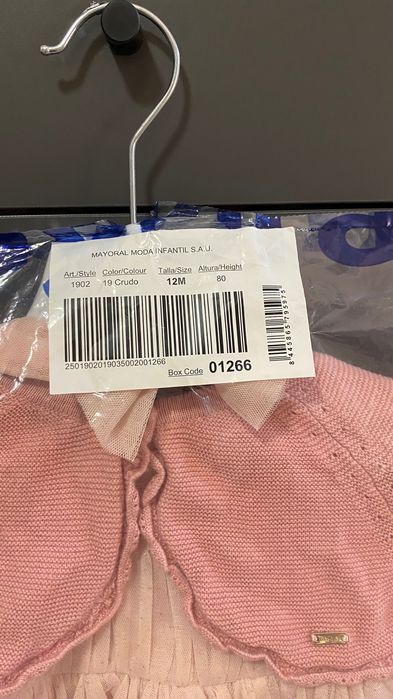 Разкошен комплект Mayoral рокля Болеро обувки в розово 80 р-р