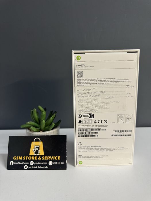 Iphone 17 Pro Blue 256GB Nou Sigilat 2 ani Garantie Gsm Store&Service