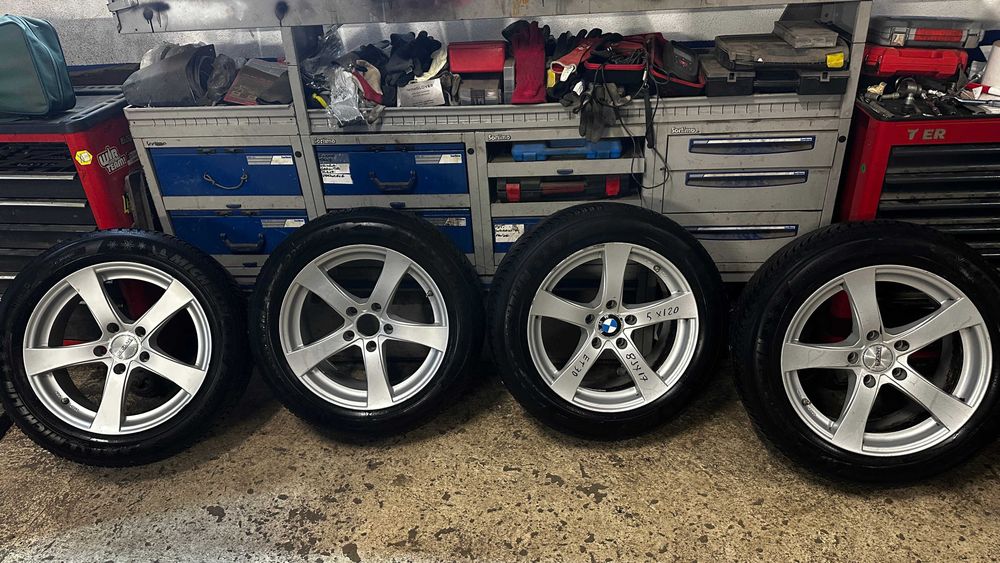 Jante 5x120 BMW Seria 5 F10  225 55 17 iarna Michelin Alpin 5