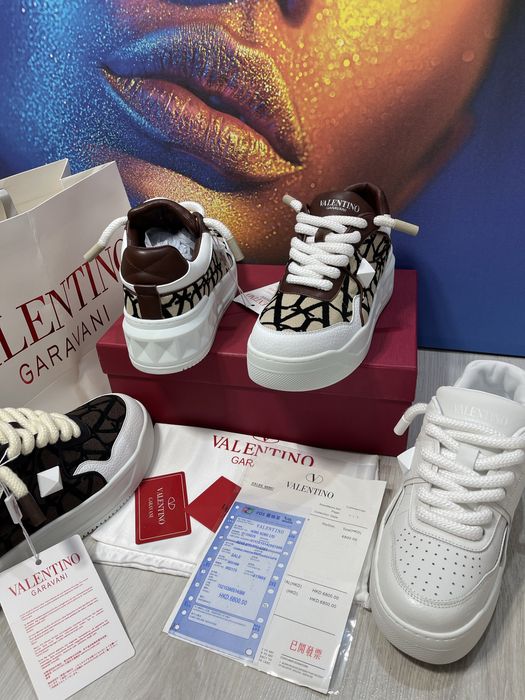 Adidasi Valentino One Stud piele naturala Full Box colectie noua