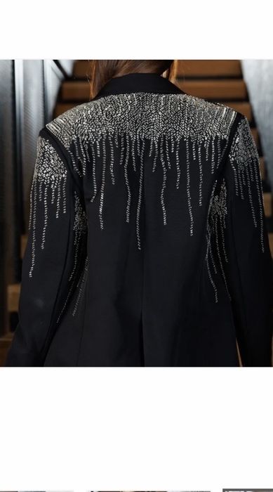 Черно сако Aura Stones по модел на Saint Laurent
