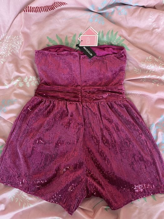 Удобен розов парти гащеризон Pretty little thing (Uk6/XS размер)