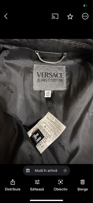 Geaca sacou Versace original piele naturala
