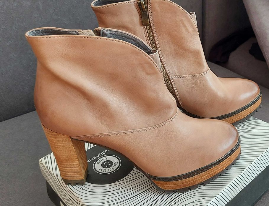 Дамски боти, естествена кожа, р-р 39, НОВИ