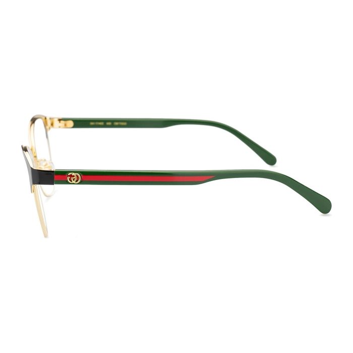 Gucci GG0718O-004 Black Gold Green - Women's Optical Frames 53mm