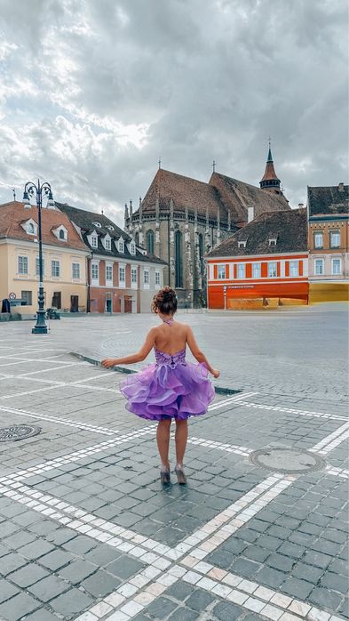 Vand rochie mov NOX ANABEL, noua, cu eticheta