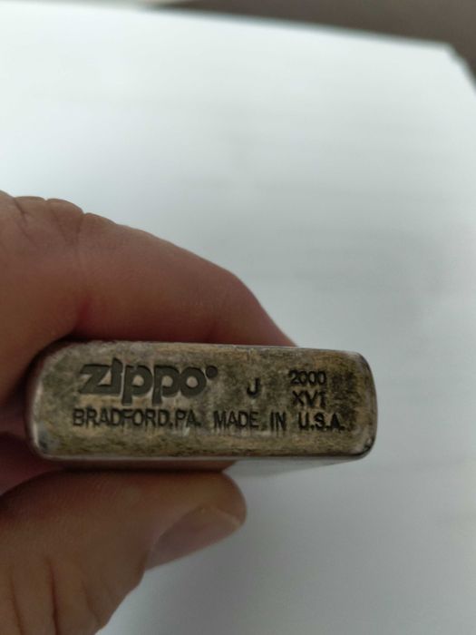 Zippo Marlboro original -Antique Brass-2000-NEFOLOSIT-cutie+certificat