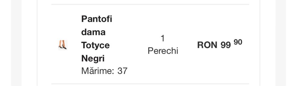 Pantofi cu toc negri, 37