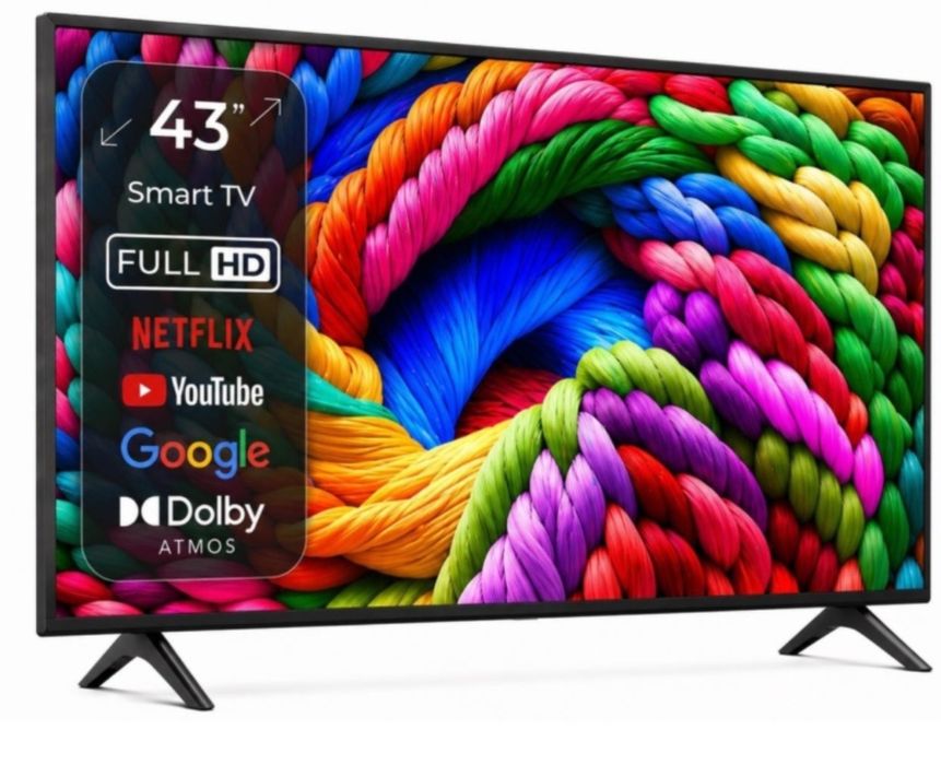 Телевизорl smart YouTube android 110см 43 дюйма