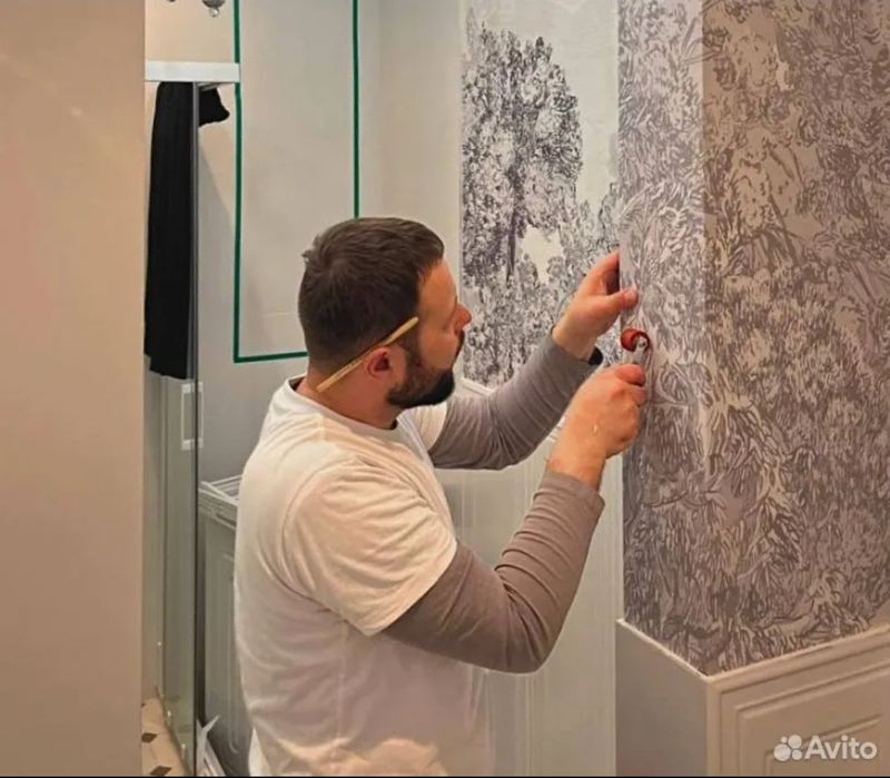 Поклейка обоев шпаклевка