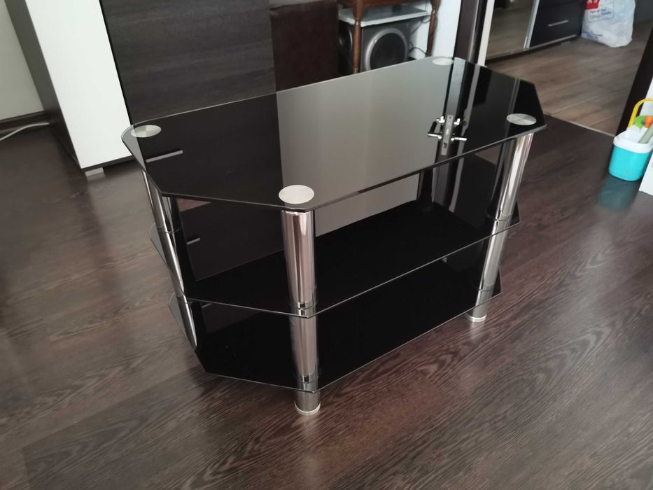 Masa de sticla neagra