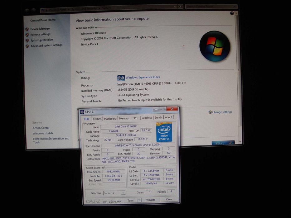 Procesor intel core i5 4690S 3.9 Ghz 6mb sk 1150 65w TDP