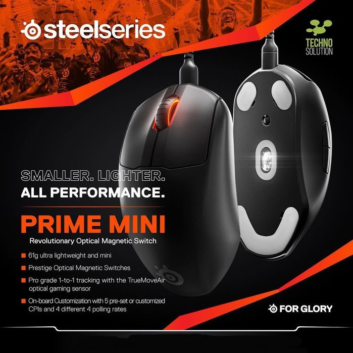 Steelseries Prime Mini СКИДКА/вес69г,ресурс100млннажатий/ мышка/мышь