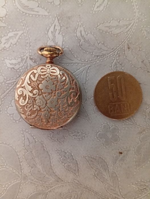 Ceas pandantiv Elveția, Precisa  placat cu aur