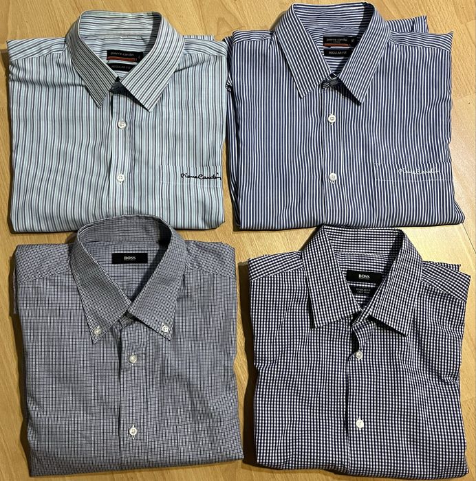 Рубашки с коротким рукавом Hugo Boss. Pierre Cardin мужские