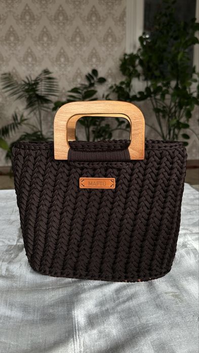 Вязанная сумка ручной работы