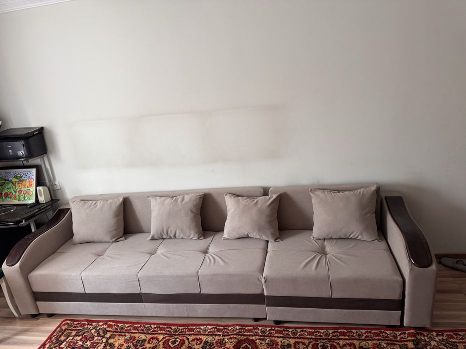 Диван новый, 3 метра на 90 см модульный, раскладной с ящиками для хран