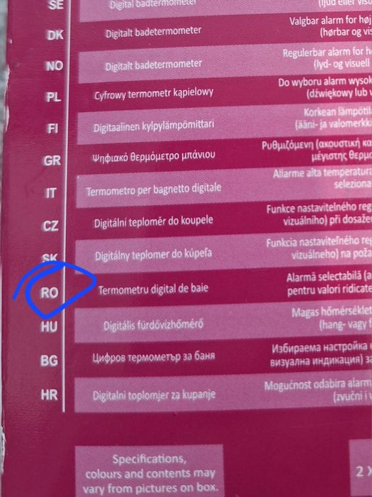 Termometru digital de baie pentru bebeluși, model Rață