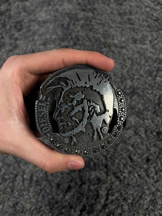 Diesel Vintage Black Cow Leather Belt Кожен Колан