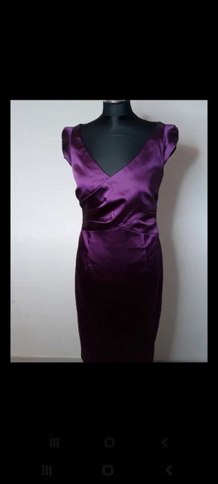 Rochie din satin mov, marimea 38