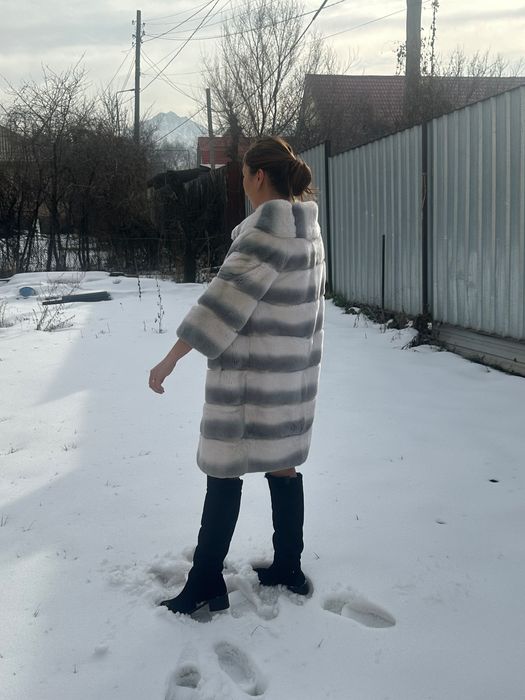 Шуба из натурального меха бобра