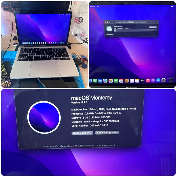 Macbook Pro 13 inch cu TouchBar A1706