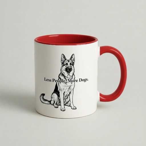 Cana personalizata Less people, more dogs