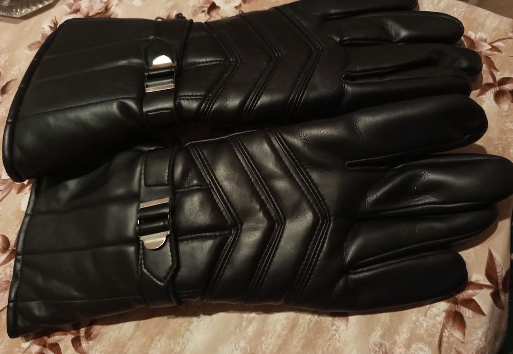 Винтидж Мъжки Дълги Ръкавици от Естествена Кожа Нови