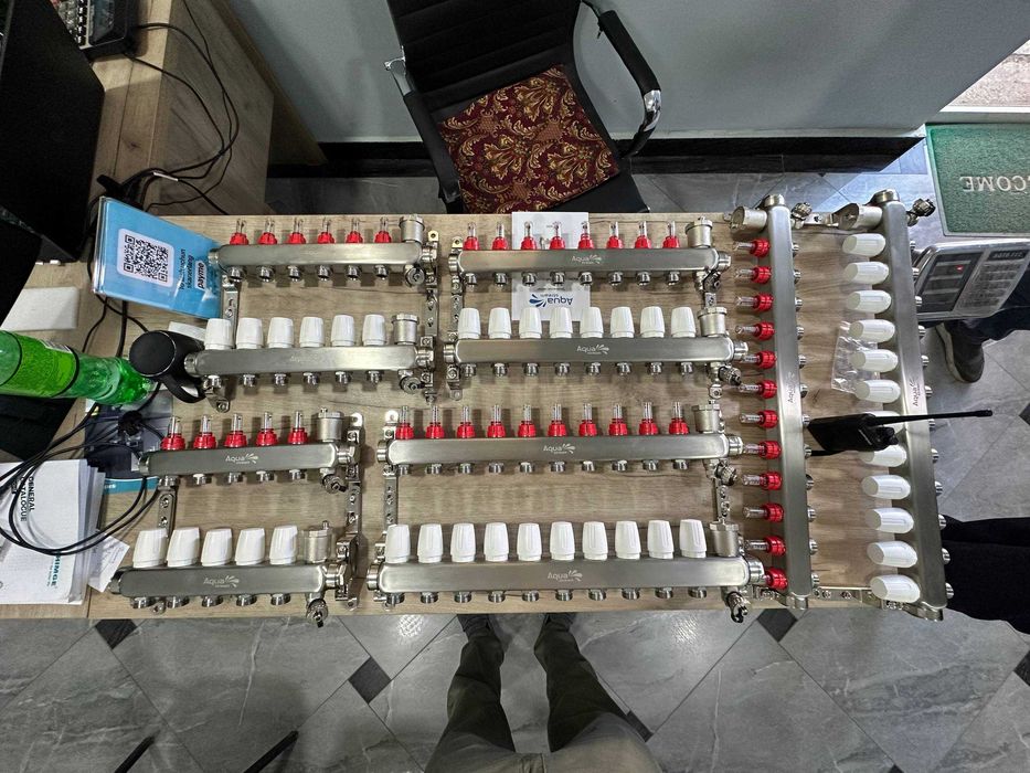 Коллекторы расходомерами теплого пола kollektor suv nasos sirkulatsiya
