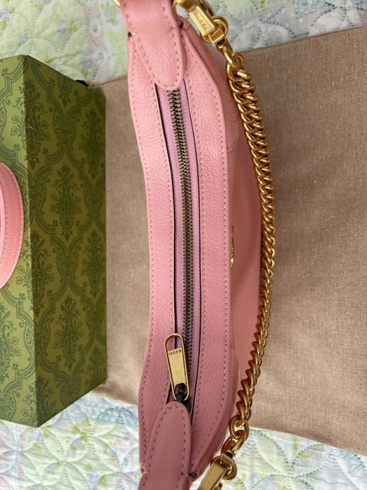 Гучи Розова Кожена чанта Оригинална Gucci Aphrodite Дръжка И Синджир