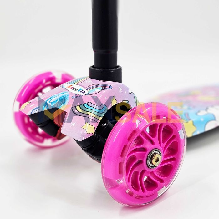 Детска тротинетка с 3 светещи колела Еднорози скутер колело триколка