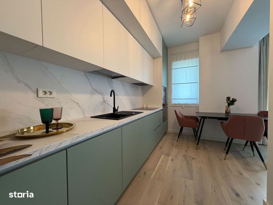 Apartament 2 camere| Nou, complet mobilat|Parcare subterană inclusa