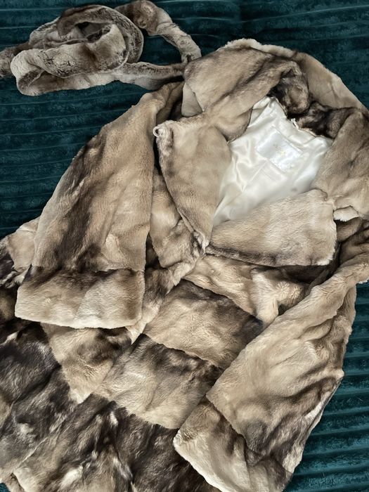 Норковая шуба с капюшоном