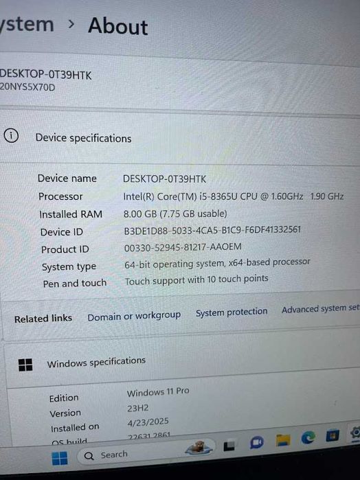 Lenovo Thinkpad T490S Touchscreen