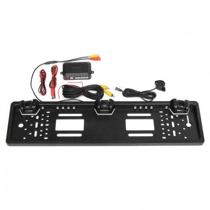 Стойка за регистрационен номер с камера, парктроник и зумер