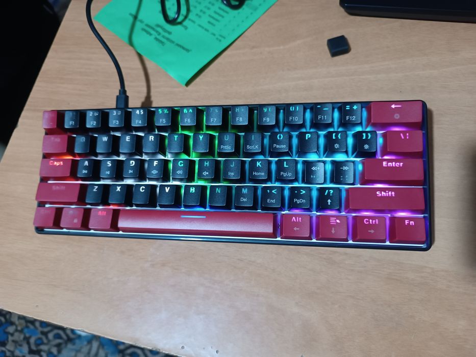 Snpurdiri 60% Wired Mechanical Keyboard, Mini Gaming Keyboard with