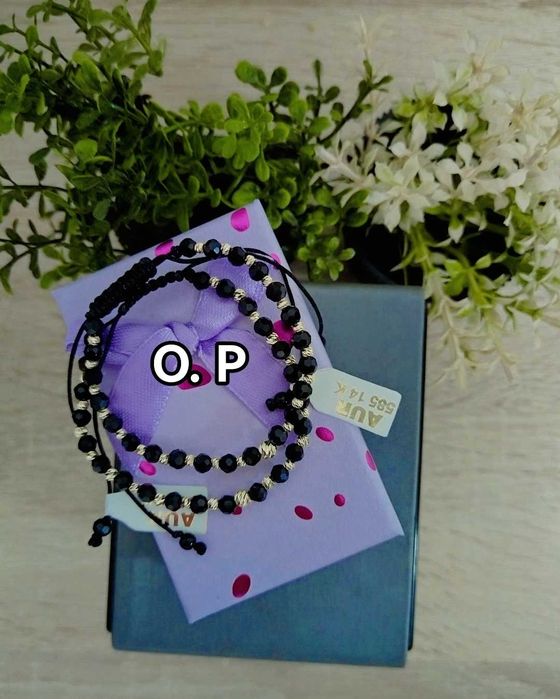 Brățări cu biluțe din aur de 14k, inele 
 și reparații brățări șnur