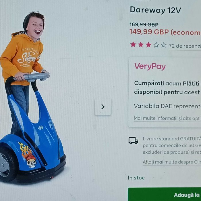 Vind darewary electric copii