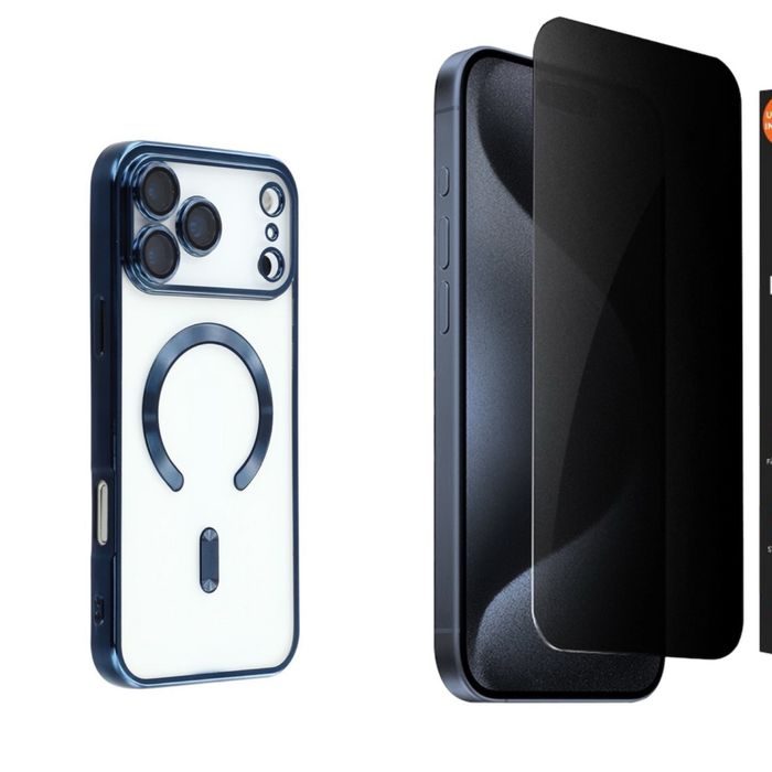 Iphone 17 AIR PRO MAX Husa Defender Magsafe + Folie Sticla Privacy D+