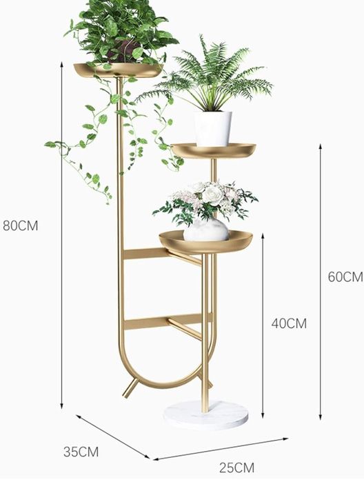 Напольная подставка для цветов Modern Gold, 3 уровня