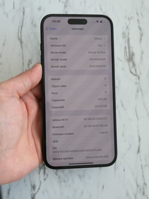 Vand/schimb iPhone 16 Plus 256gb
