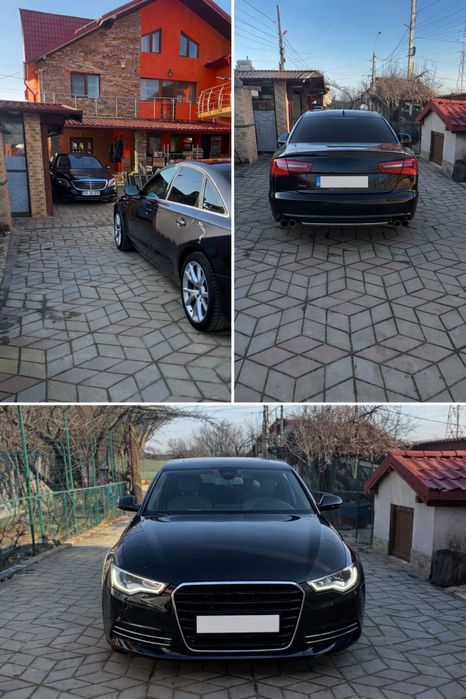 Vand Audi A6 automat,culoare albastra,interior gri cu piele alcantara.