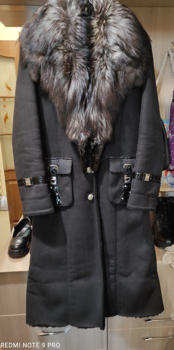Пальто -дубленка женское теплое