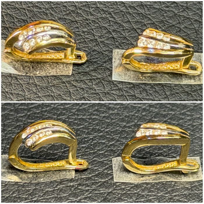 Чисто нови  Златен пръстен обеци 14 карата 585 gold prasten obeci zlato zlaten