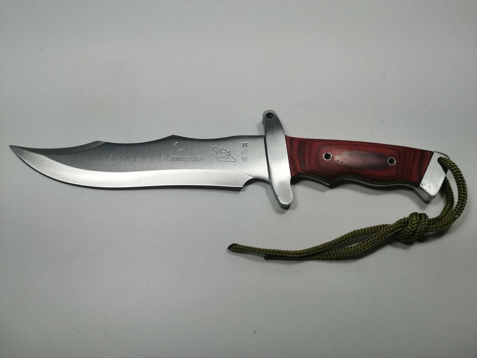 Cutit de vanatoare Steel Wolf, otel inoxidabil, 31 cm, argintiu