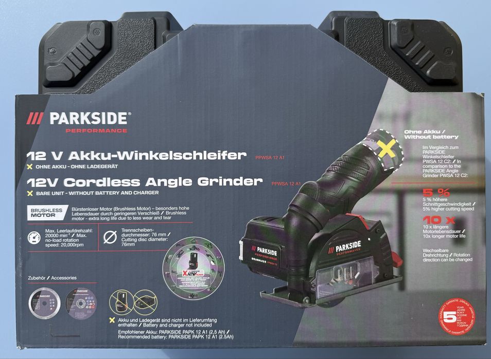 mini flex 12v 76mm Parkside Performance
