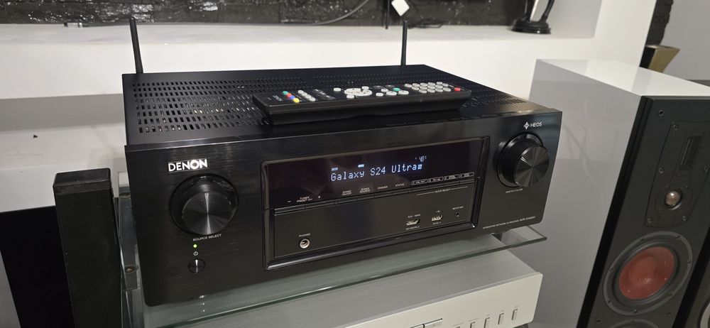 Receiver 7.2 Denon AVR-X1400H Atmos Wifi Bluetooth Heos 4k arc Usb