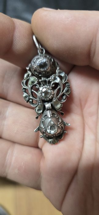 Pandant argint diamante