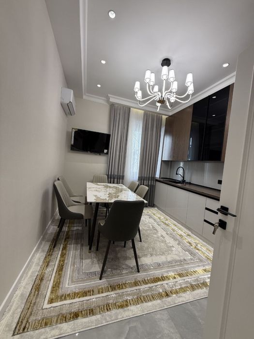 Новостройка Паркентский Макро 5-х новый евро ремонт мебелю техникой