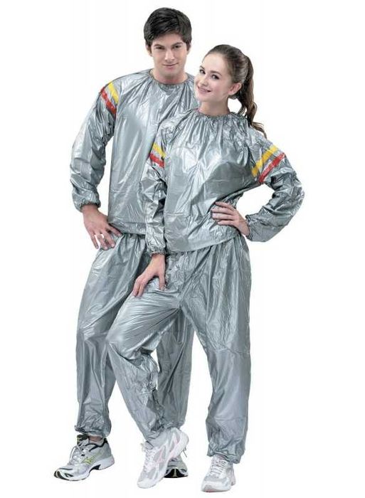 Costum sauna pentru slabit, unisex, format din 2 parti, gri